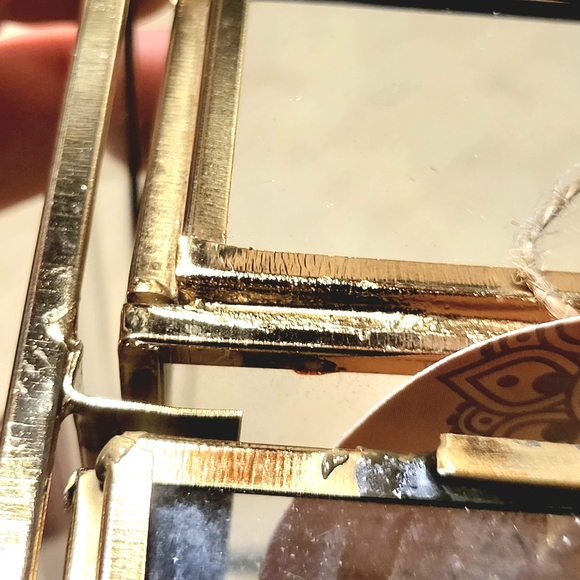 Cosmopolitan CosmoLiving by Cosmopolitan Gold Glass Drawer Storage - Picture 2 of 14